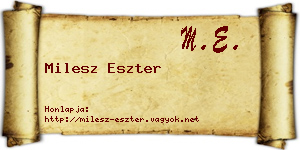 Milesz Eszter névjegykártya
