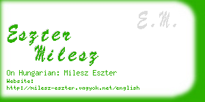 eszter milesz business card